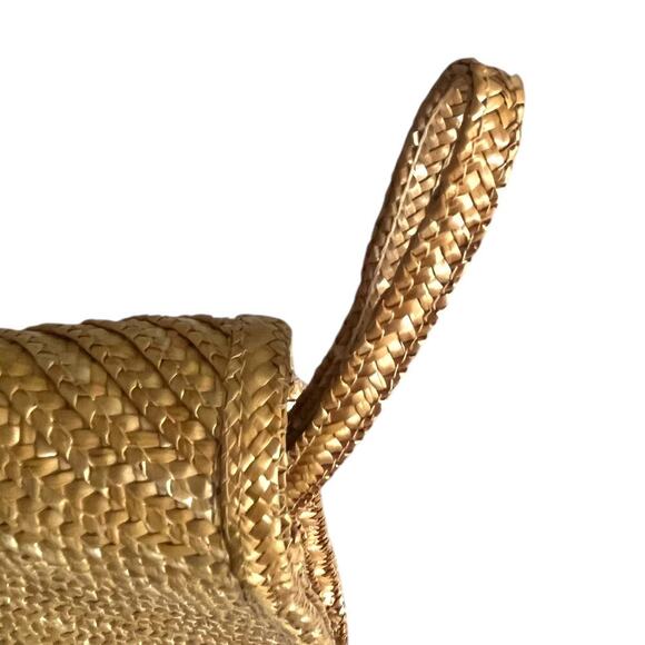 Vintage Womens Straw Woven Handbag Clutch Spring Nautical Beach Spring - Picture 8 of 8